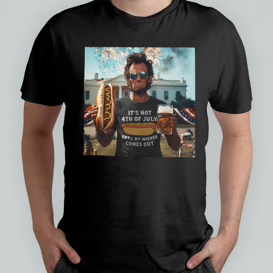 Abraham Lincoln Hotdog Itâ€™s Not 4th Of July 2024 shirt