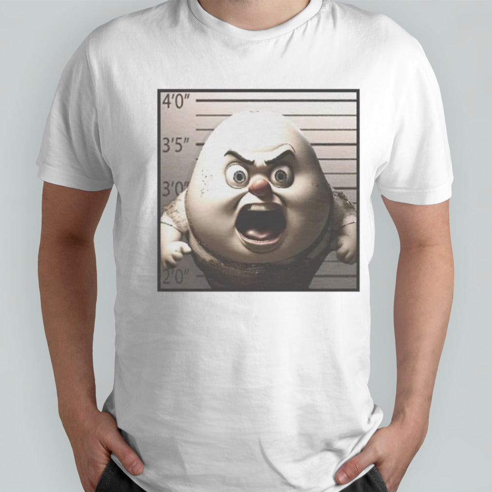 Angry egg mugshot shirts