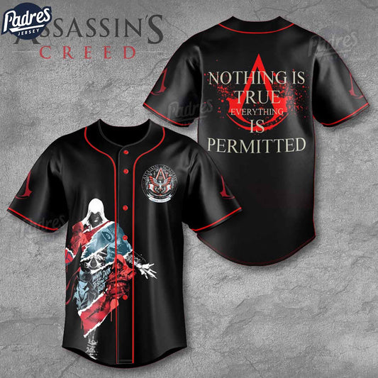 Assassin's Creed Black Baseball Jersey - Padres Jersey Oasis: Elevate Your Baseball Style Game
