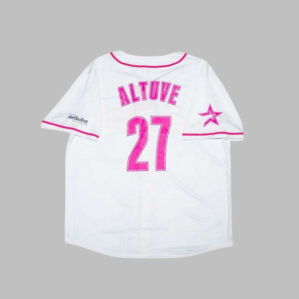 Astros Jose Altuve Throwback White And Pink Jersey Giveaway 2025 - Grishko.com