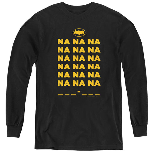 Batman Classic Tv Na Na Na Long Sleeve Kids Youth T Shirt Black