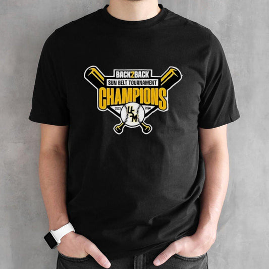 Back 2 Back Sun Belt Baseball Tournament Champions USM Eagles Shirt