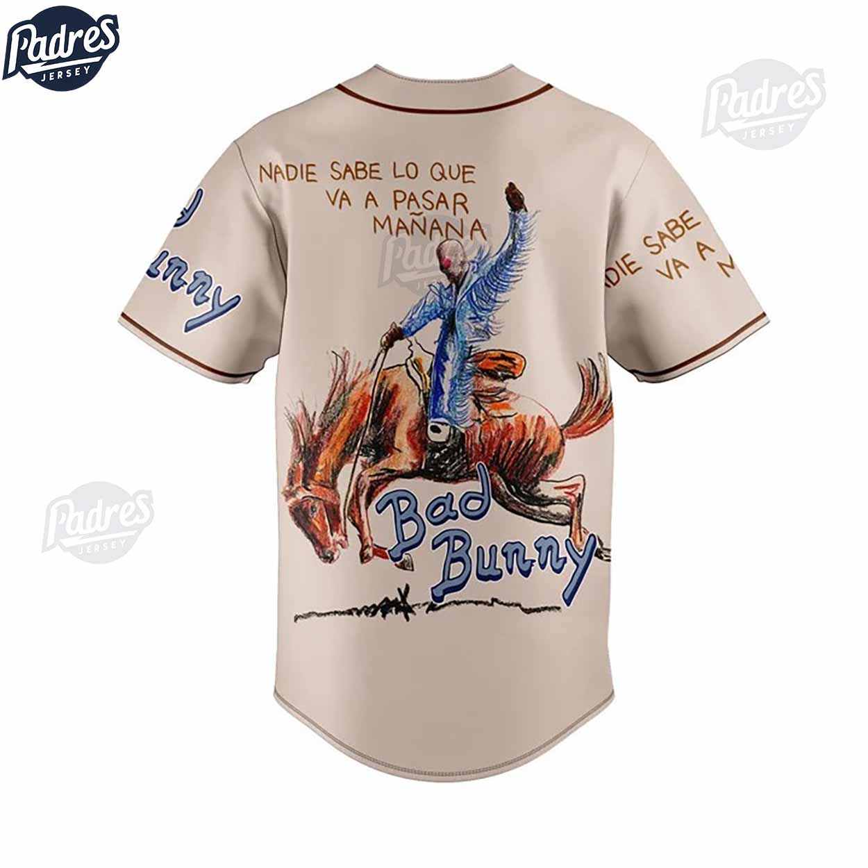 Bad Bunny Nadie Sabe Baseball Jersey - Padres Jersey Oasis: Elevate Your Baseball Style Game