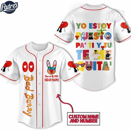 Bad Bunny Yo Estoy Puesto Pa Ti Y Tu Te Me Quitas Baseball Jersey - Padres Jersey Oasis: Elevate Your Baseball Style Game