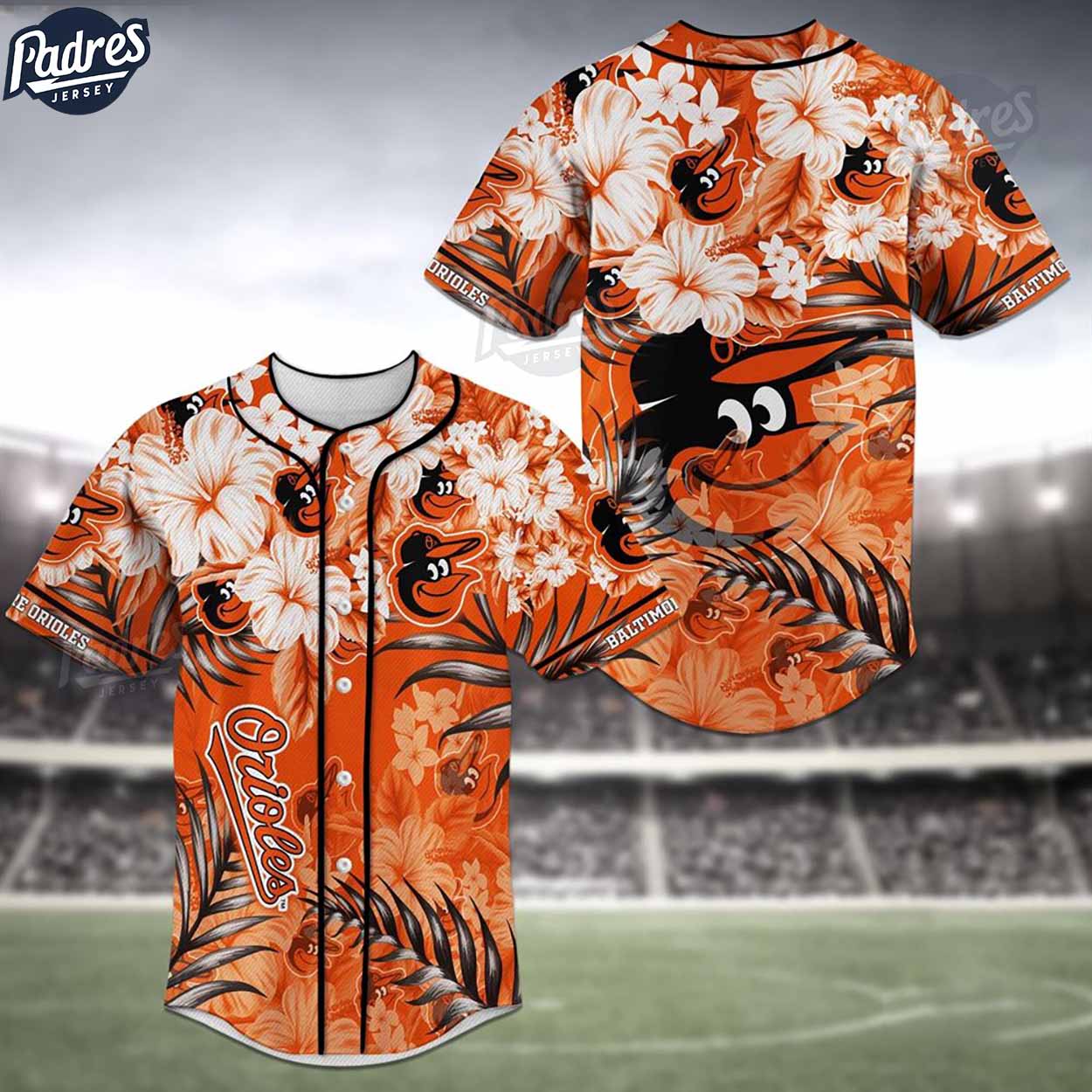 Baltimore Orioles Flower Baseball Jersey - Padres Jersey Oasis: Elevate Your Baseball Style Game