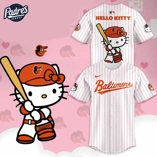 Baltimore Orioles x Hello Kitty Baseball Jersey Style - Padres Jersey Oasis: Elevate Your Baseball Style Game