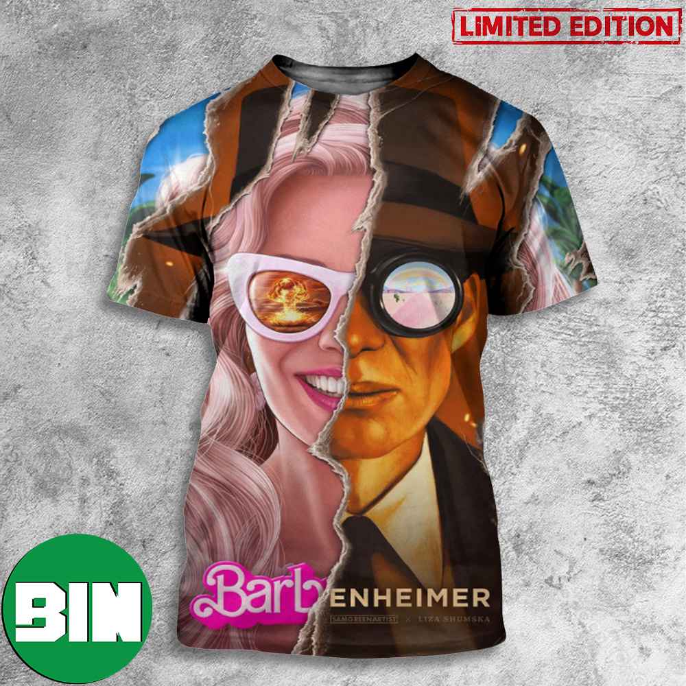 Barbenheimer Barbie x Oppenheimer Collaboration 2023 Movie 3D T-Shirts