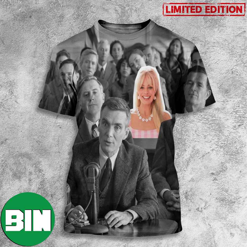 Barbenheimer Funny Barbie In Oppenheimer 3D T-Shirts