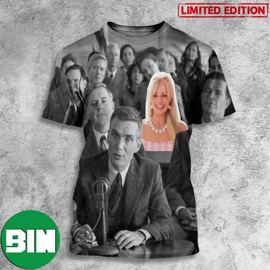 Barbenheimer Funny Barbie In Oppenheimer 3D T-Shirts