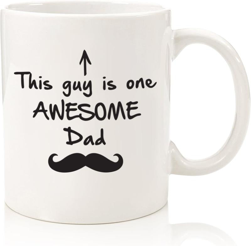 Best Dad Gifts from Son, Daughter - One Awesome Dad Funny Coffee Mug - Birthday Gifts for Dad from Wife, Friend - Dad Gift Ideas for Men