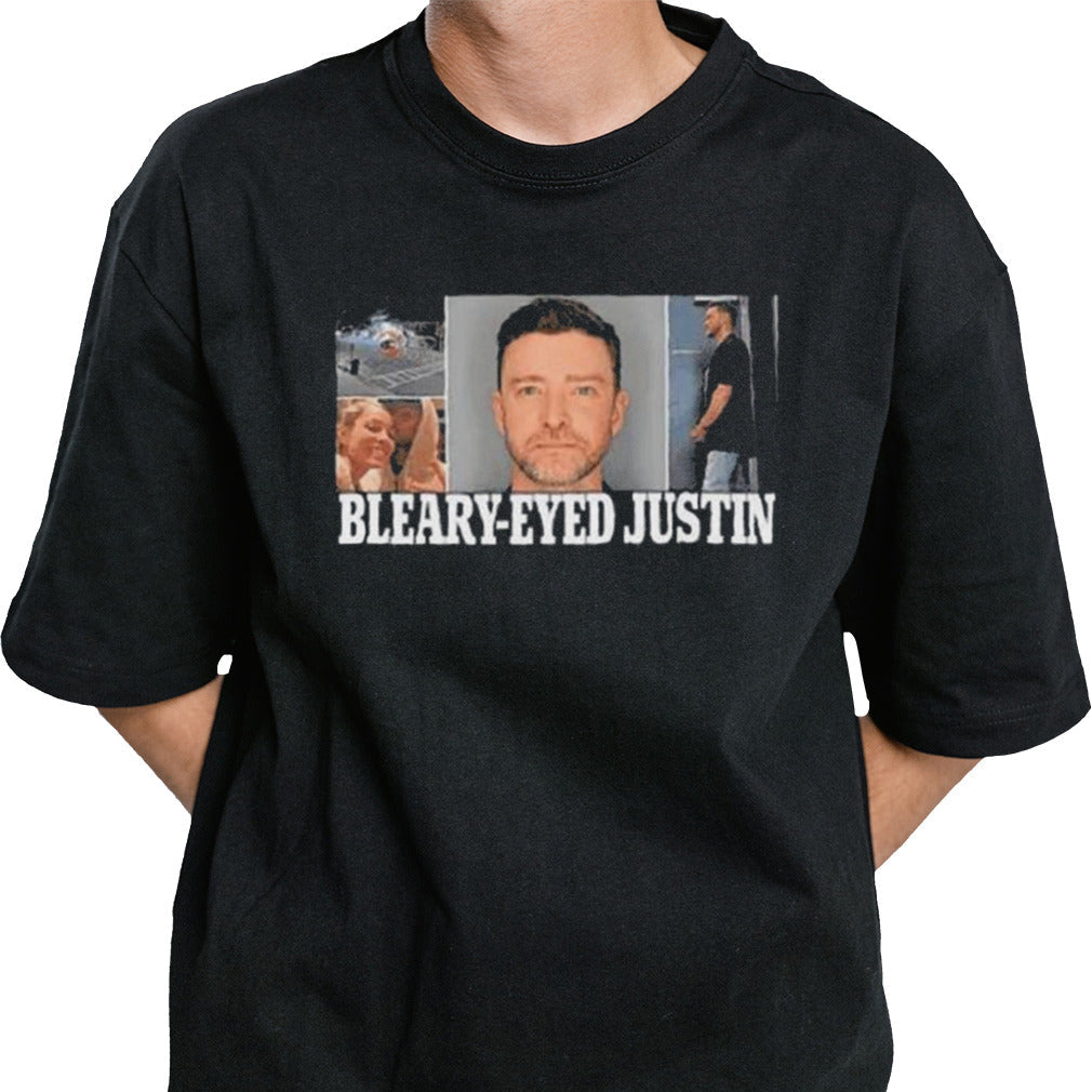 Bleary-Eyed Justin Timberlake Mugshot shirt