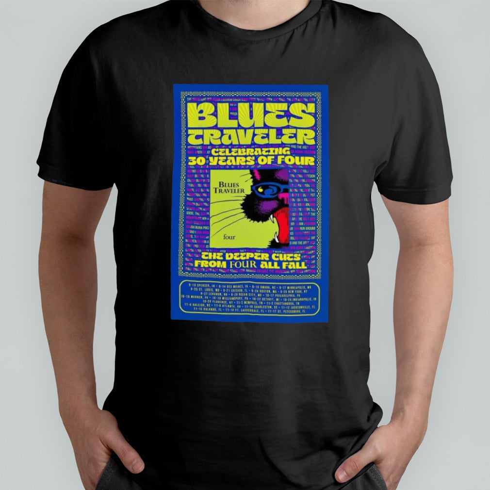 Blues Traveler Celeb 30 Years Of Four Tour 2024 Poster Shirt