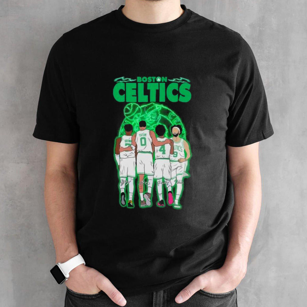 Boston Celtics Brown Holiday Tatum And Derrick White Signatures Shirt