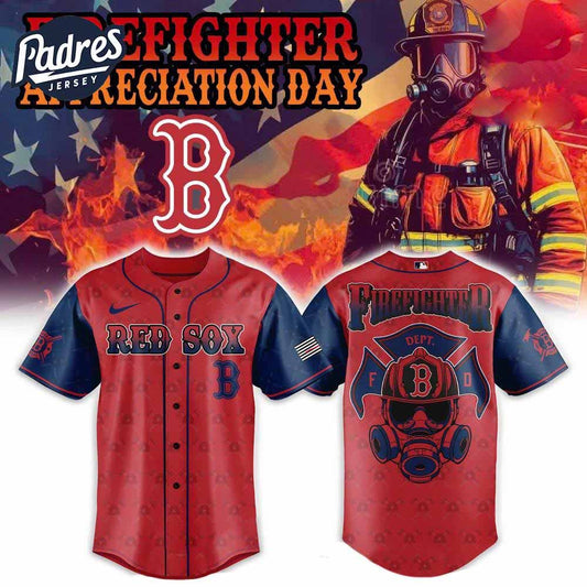 Boston Red Sox Firefighter Appreciation Day Baseball Jersey - Padres Jersey Oasis: Elevate Your Baseball Style Game