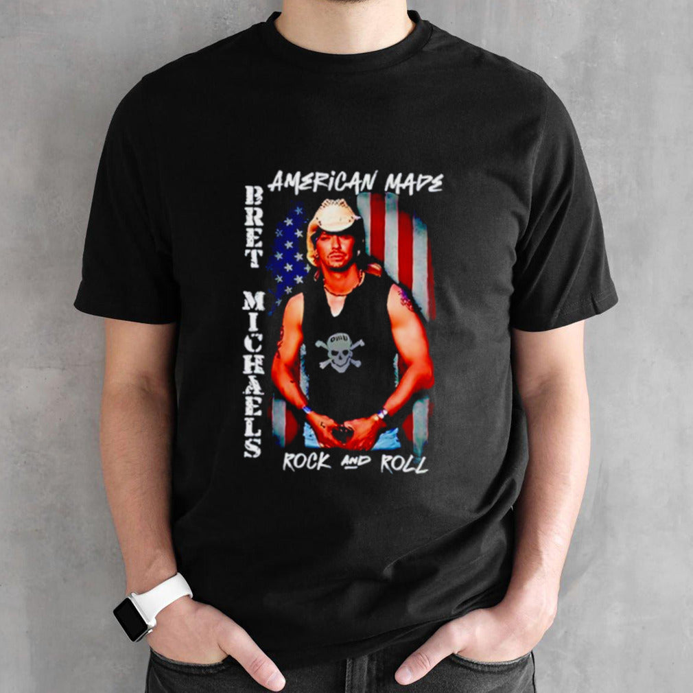 Bret Michaels rock and roll USA flag shirts
