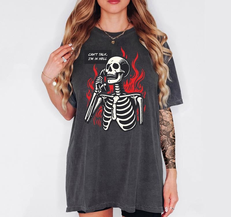 Can't Talk I'm in Hell T-Shirt -  Unisex T-Shirt, Funny Tee, Comfortable Shirt