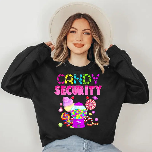 Candy Land Costume Women Candy Crew Funny Candy Security Sweatshirt