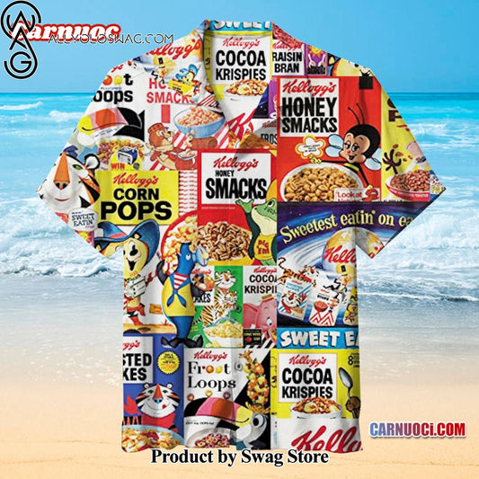 Cereal Favorites Photographic Print Hawaiian Shirt