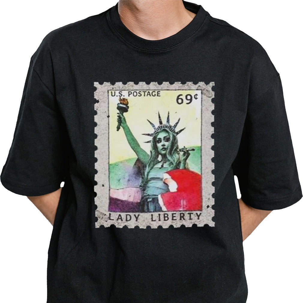 Chappell Roan Lady Liberty Vintage Stamp ft. Gov Ball NYC Pride Statue of Liberty Look T-shirt