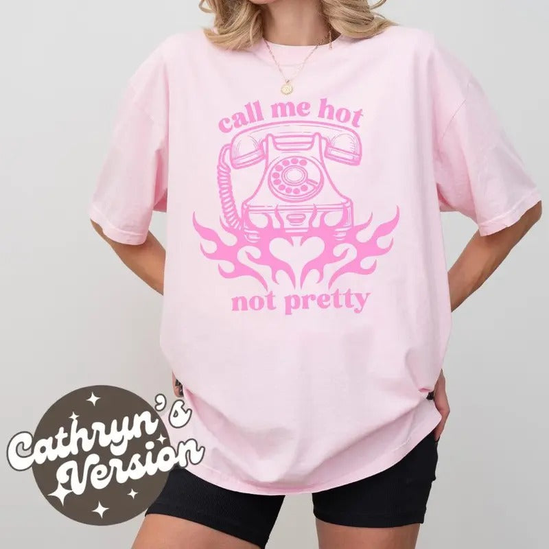 Chappell Roan Shirt, Hot to Go, Call Me Hot Not Pretty Oversized Midwest Princess Tour Merch, Sapphic Lesbian Music Tee