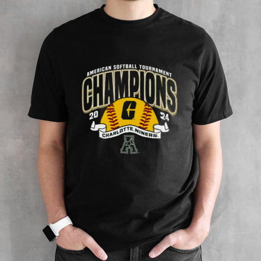 Charlotte Niners 2024 American Softball Tournament Champions logo shirt