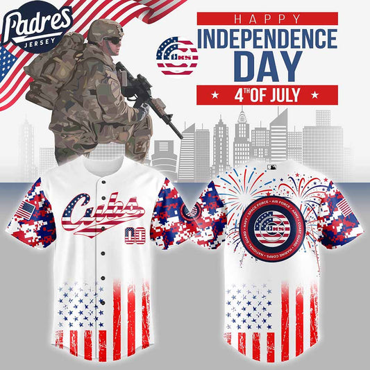 Chicago Cubs MLB X The 4th Of July X Military Personalized Baseball Jersey - Padres Jersey Oasis: Elevate Your Baseball Style Game