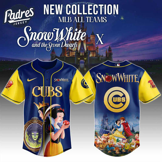 Chicago Cubs MLB x Snow White Baseball Jersey 2025 - Padres Jersey Oasis: Elevate Your Baseball Style Game