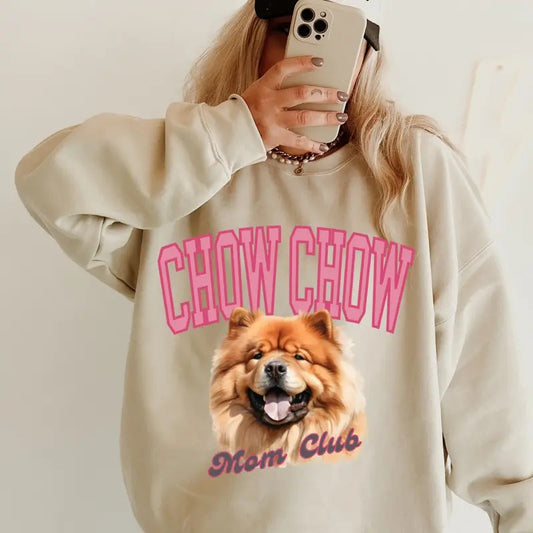 Chow Chow Mom Club Sweatshirt ~ Sweatshirt Unisex Apparel Relaxed Fit Printed in the USA Clothing Womenswear Casual and Comfortablestyle{n002}2