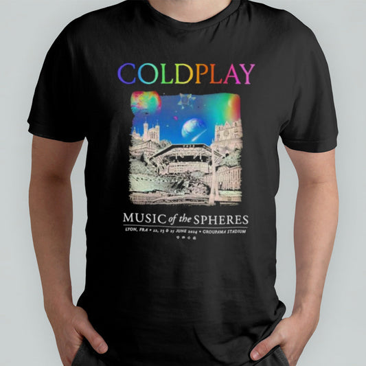 Coldplay At Lyon June 2024 Music Of The Spheres Limited Edition Tour Shirt