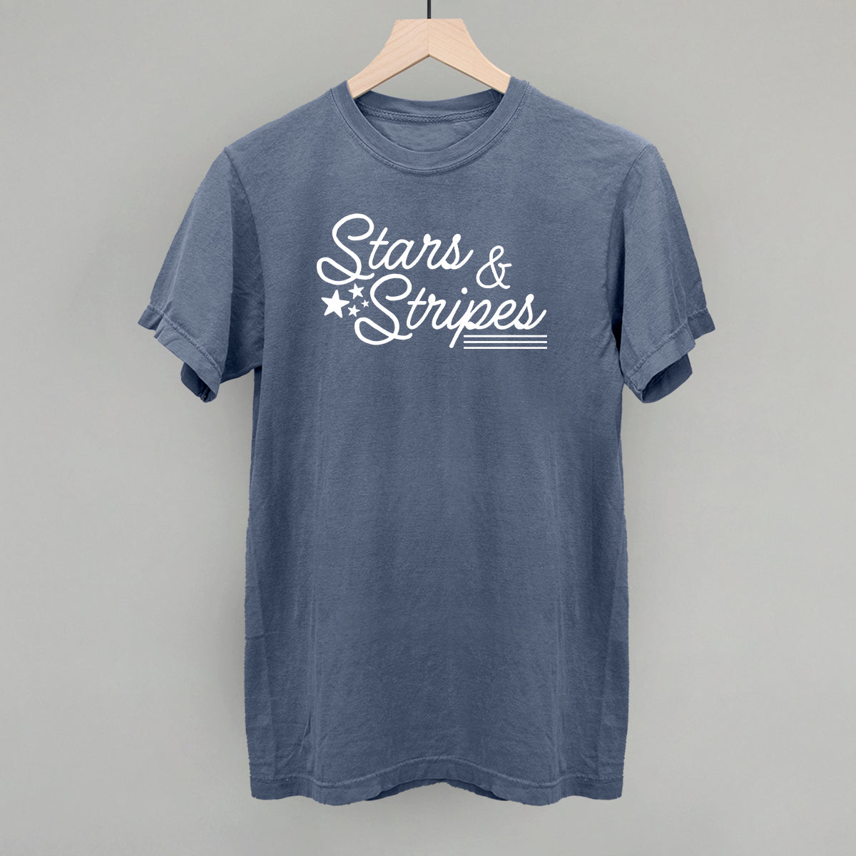 Stars & Stripes White Script