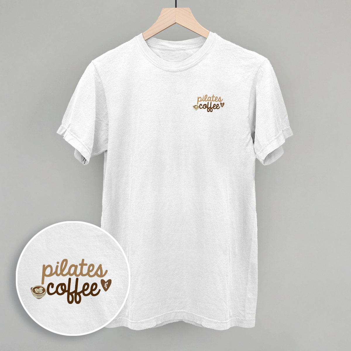 Pilates and Coffee (Left Chest)