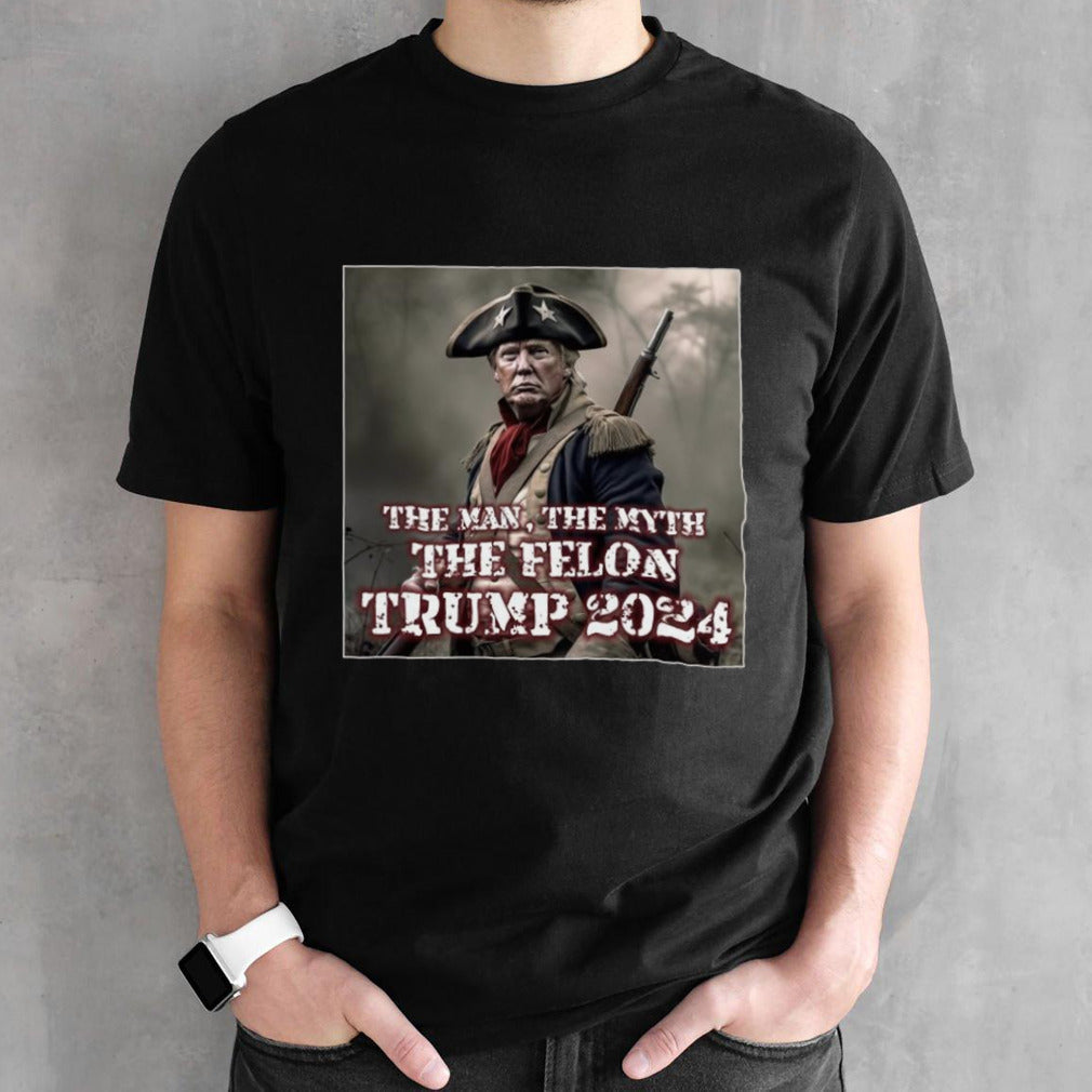 Convicted Felon Trump 2024 Usa Trump With Hat Maga Trump Felon T-shirt