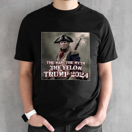 Convicted Felon Trump 2024 Usa Trump With Hat Maga Trump Felon T-shirt