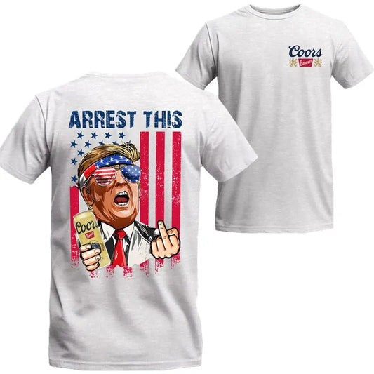Coors Banquet Beer Arrest This Trummp 2024 T-Shirt Sweatshirt Hoodie, Coors Banquet Beer Shirt, Trummp 2024 Shirt, 2 Sided Graphic Printed Unisex Classic Cotton T-Shirts Comfort Menswear Womenswear Top in all Sizes all Colors
