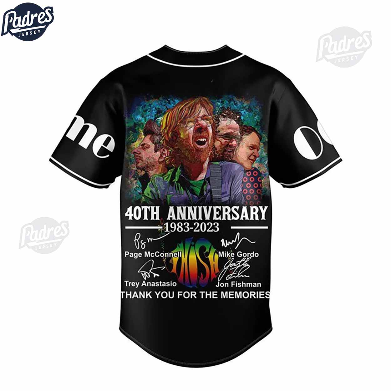 Custom 40th Anniversary Phish Baseball Jersey - Padres Jersey Oasis: Elevate Your Baseball Style Game