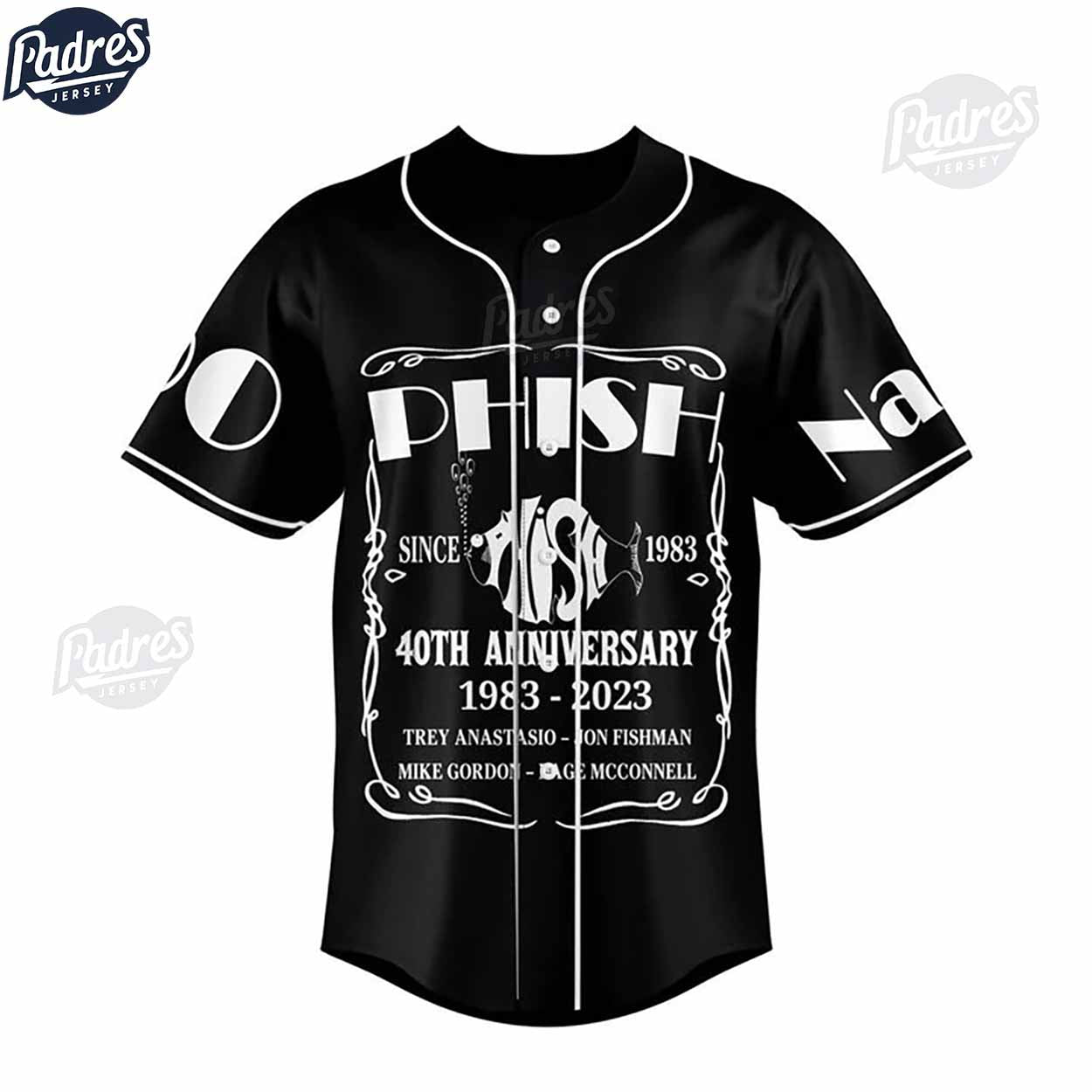 Custom 40th Anniversary Phish Baseball Jersey - Padres Jersey Oasis: Elevate Your Baseball Style Game