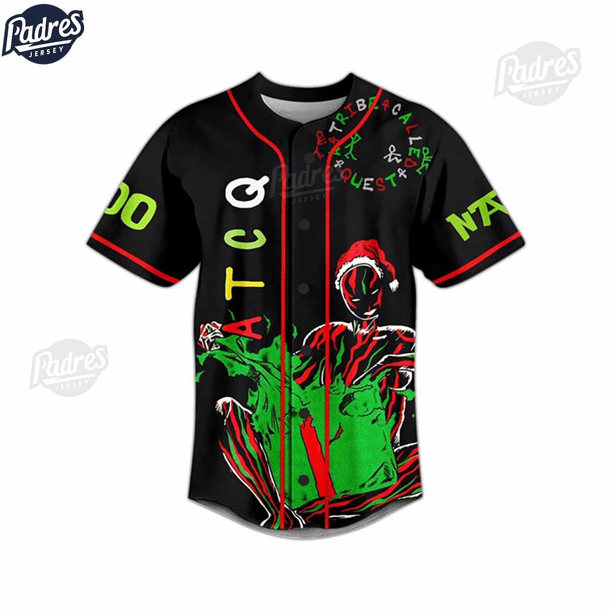 Custom A Tribe Called Quest ATCQ Christmas Baseball Jersey - Padres Jersey Oasis: Elevate Your Baseball Style Game