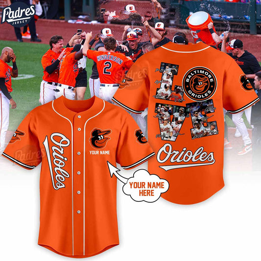 Custom Baltimore Orioles Love Team Orange Baseball Jersey - Padres Jersey Oasis: Elevate Your Baseball Style Game