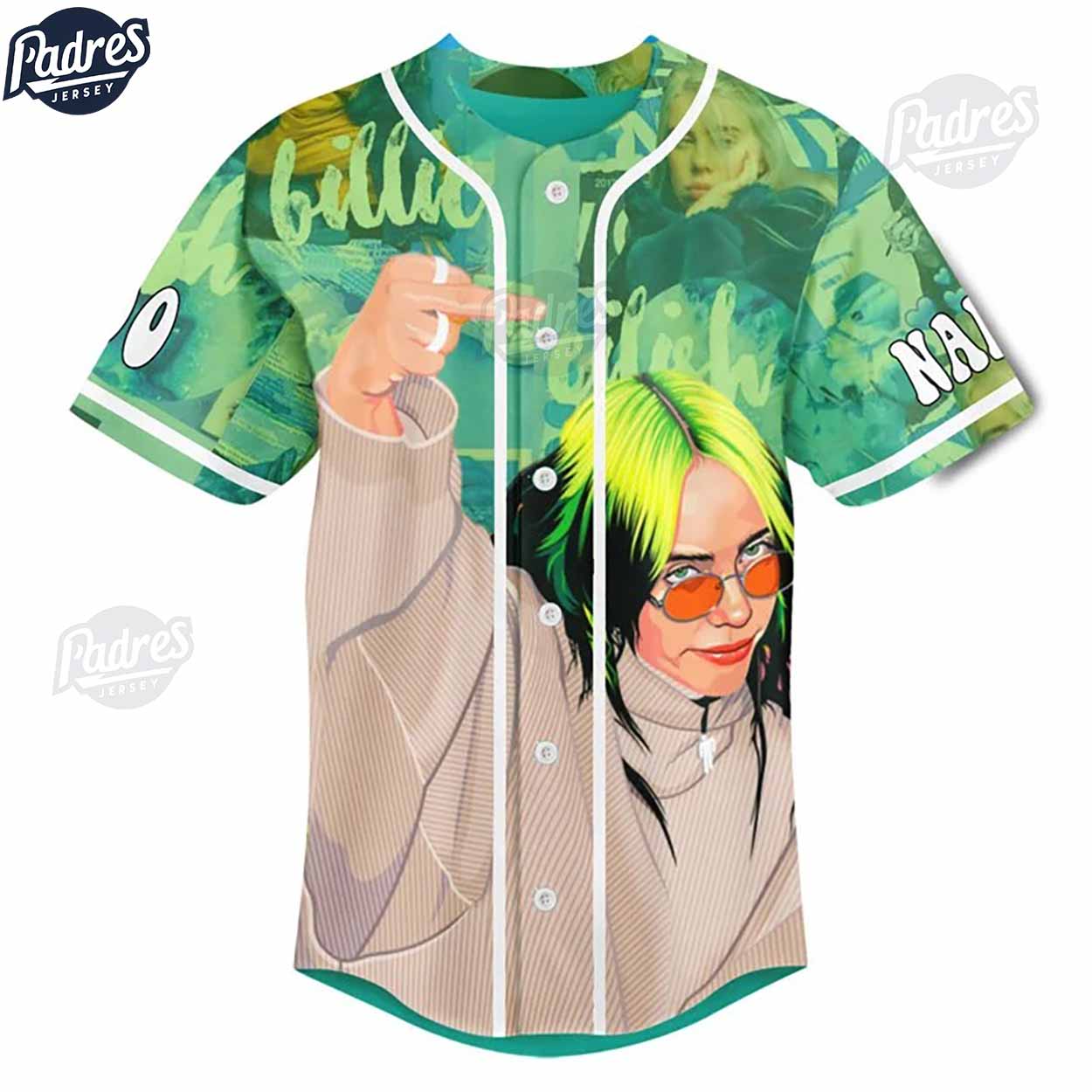 Custom Billie Eilish Baseball Jersey - Padres Jersey Oasis: Elevate Your Baseball Style Game