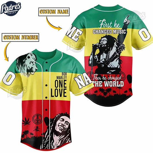 Custom Bob Marley One Love Baseball Jersey - Padres Jersey Oasis: Elevate Your Baseball Style Game