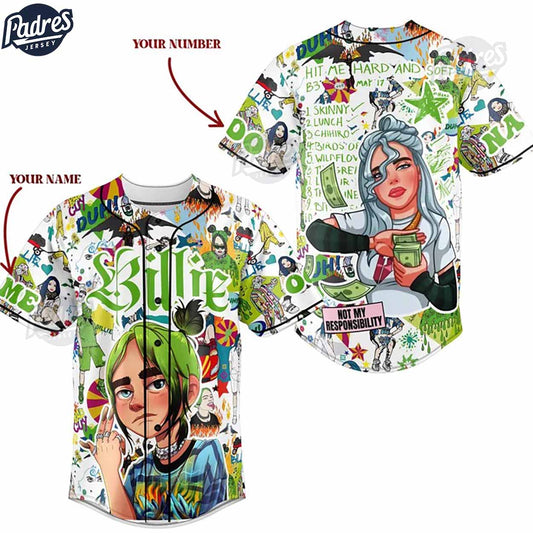 Custom Cute Billie Eilish Baseball Jersey - Padres Jersey Oasis: Elevate Your Baseball Style Game