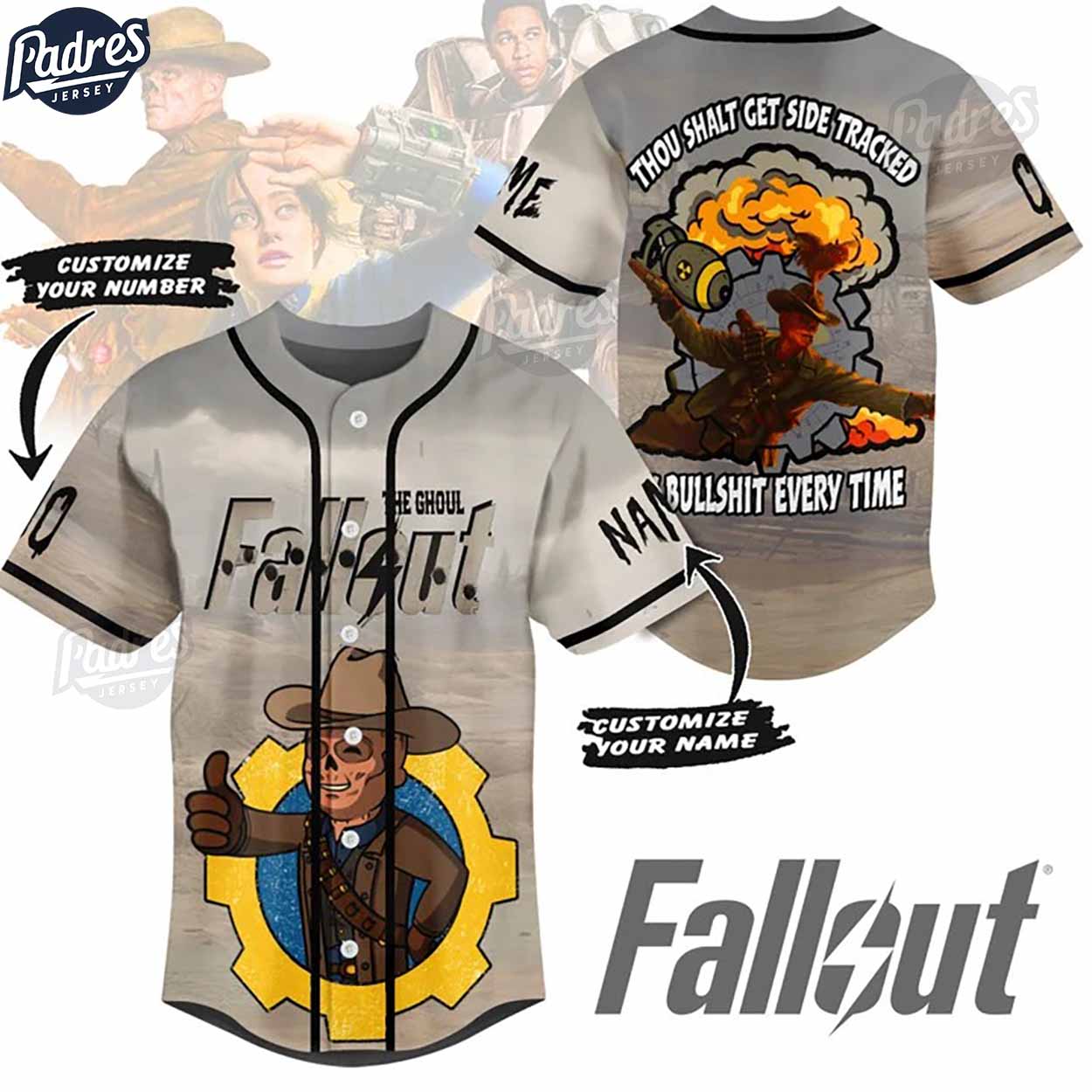 Custom Fallout The Ghoul Baseball Jersey - Padres Jersey Oasis: Elevate Your Baseball Style Game