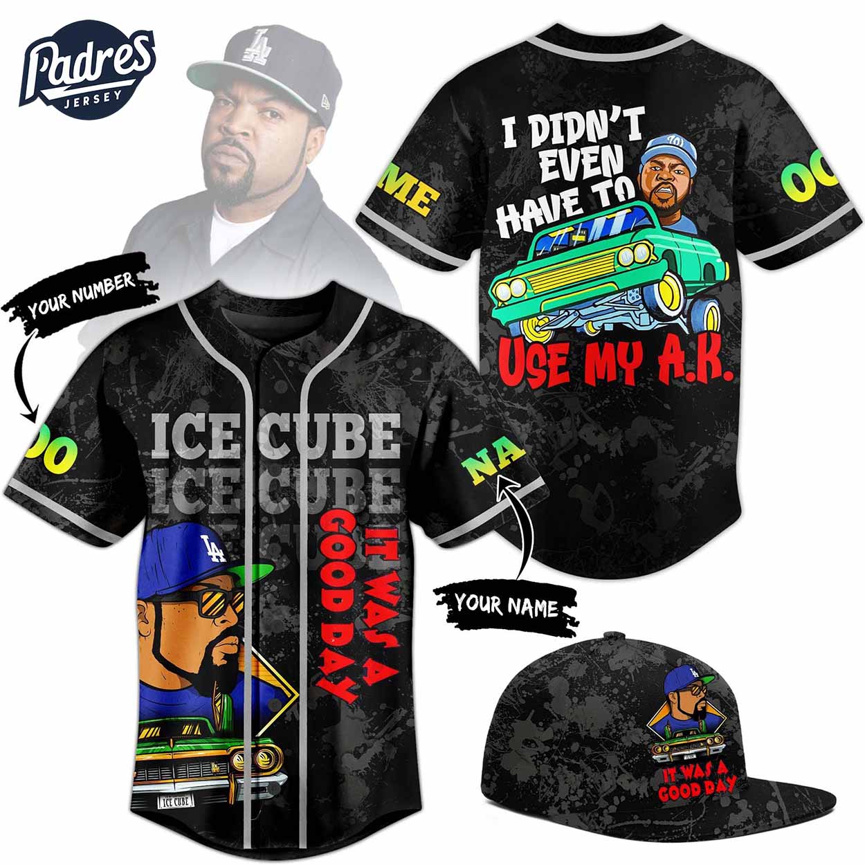 Custom Ice Cube Baseball Jersey - Padres Jersey Oasis: Elevate Your Baseball Style Game