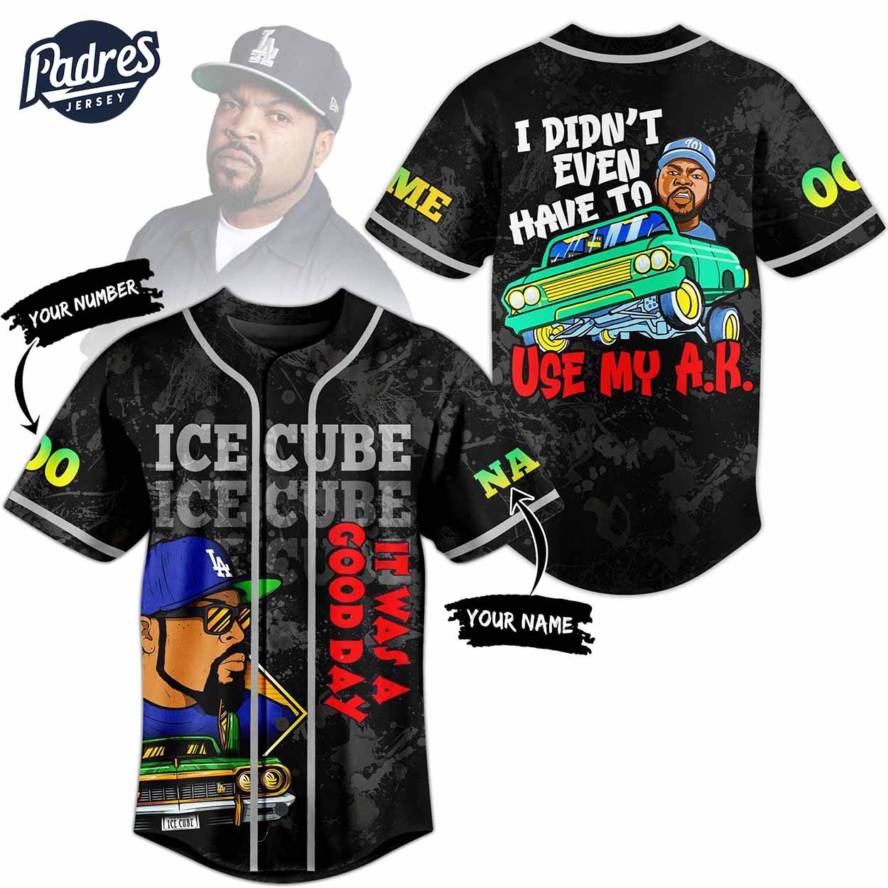 Custom Ice Cube Baseball Jersey - Padres Jersey Oasis: Elevate Your Baseball Style Game