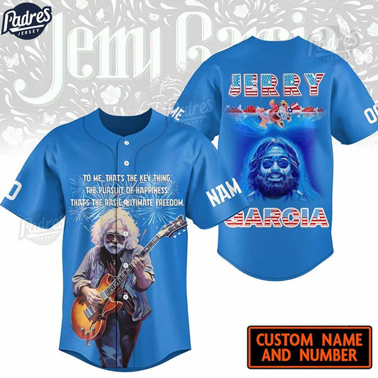 Custom Jerry Garcia American Baseball Jersey - Padres Jersey Oasis: Elevate Your Baseball Style Game