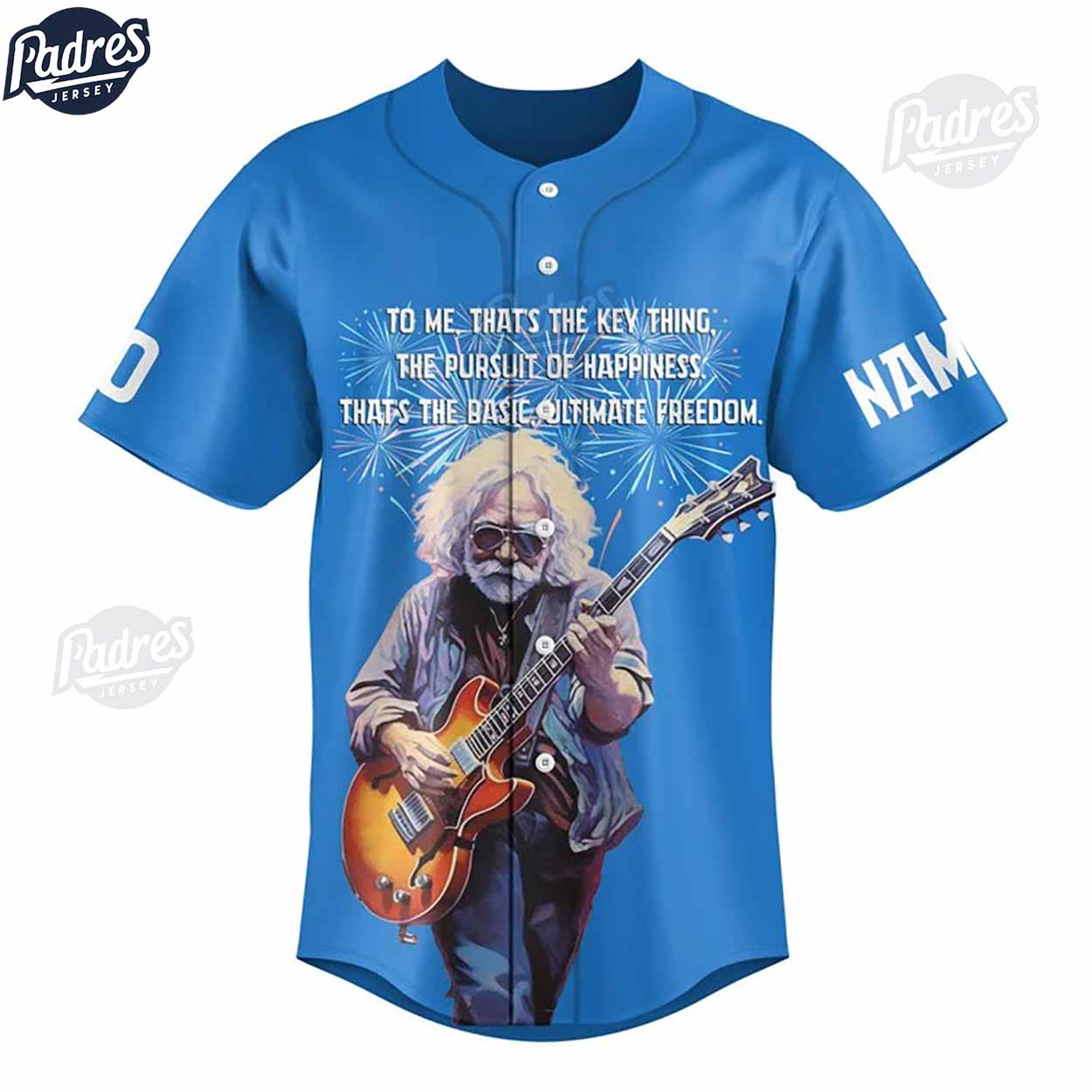 Custom Jerry Garcia American Baseball Jersey - Padres Jersey Oasis: Elevate Your Baseball Style Game