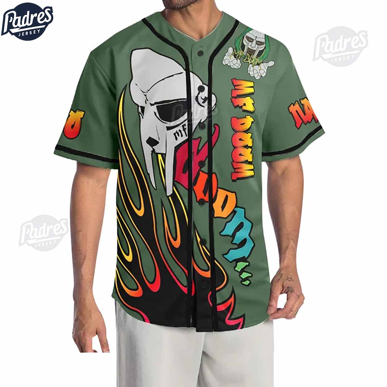 Custom MF DOOM Mask Baseball Jersey - Padres Jersey Oasis: Elevate Your Baseball Style Game