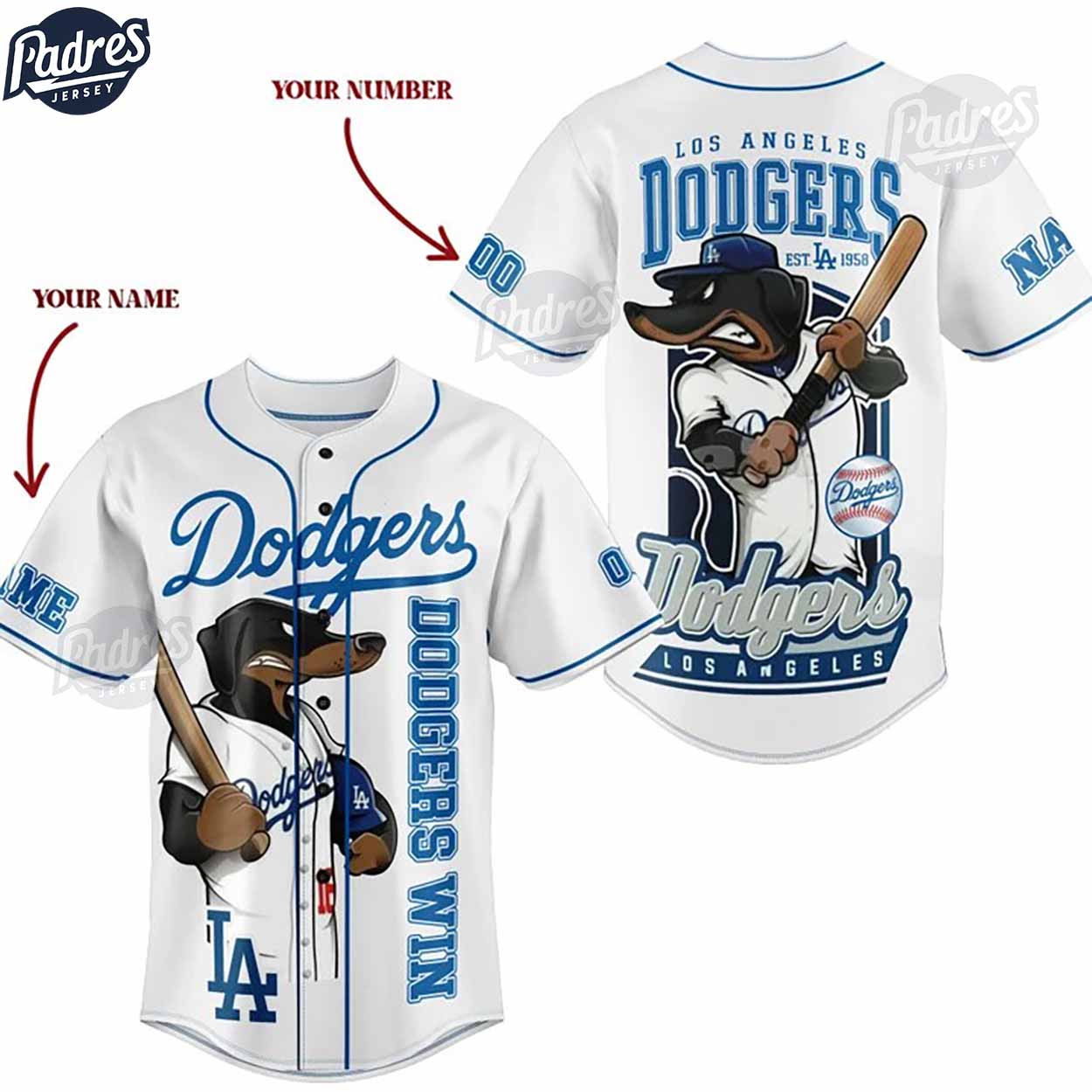Custom MLB Los Angeles Dodgers Baseball Jersey Style - Padres Jersey Oasis: Elevate Your Baseball Style Game