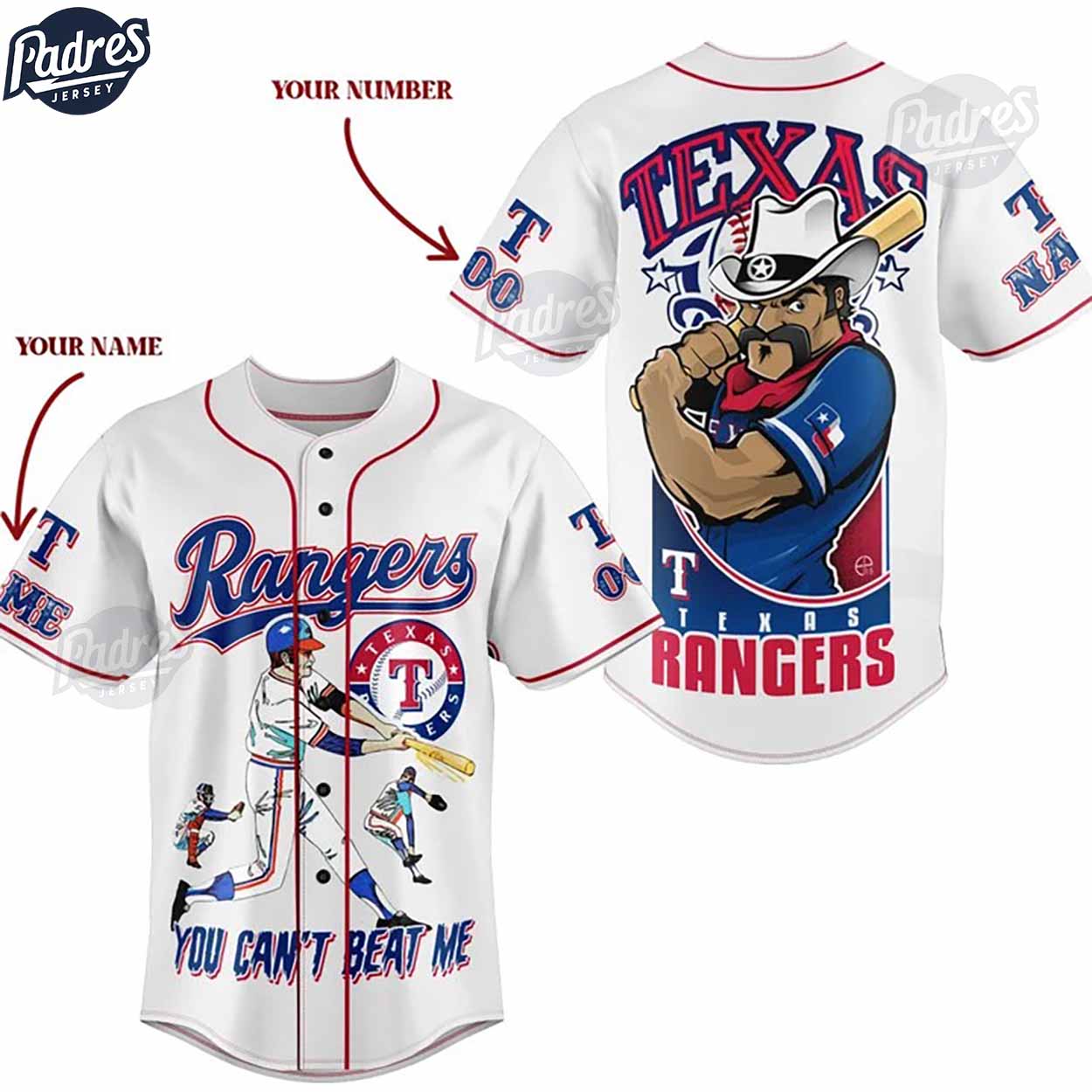 Custom MLB Texas Rangers Baseball Jersey Style - Padres Jersey Oasis: Elevate Your Baseball Style Game