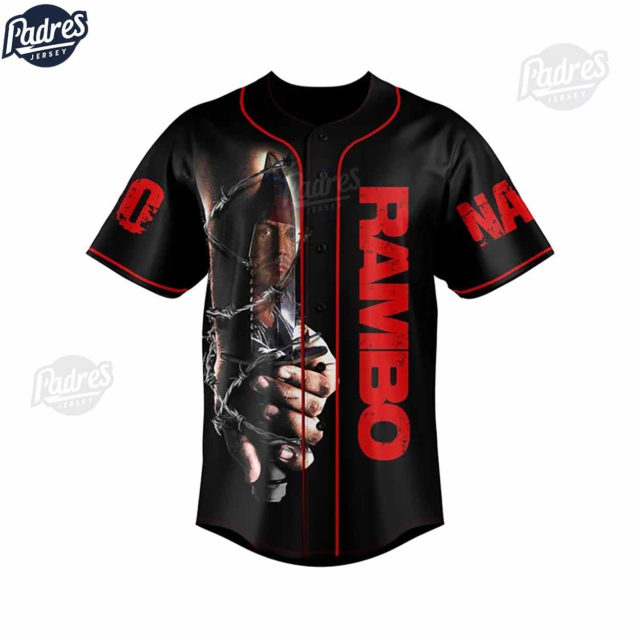 Custom Movie First Blood John Rambo Baseball Jersey - Padres Jersey Oasis: Elevate Your Baseball Style Game